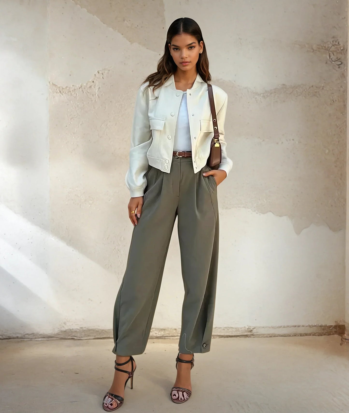 Nola – High-Waist Faltenhose