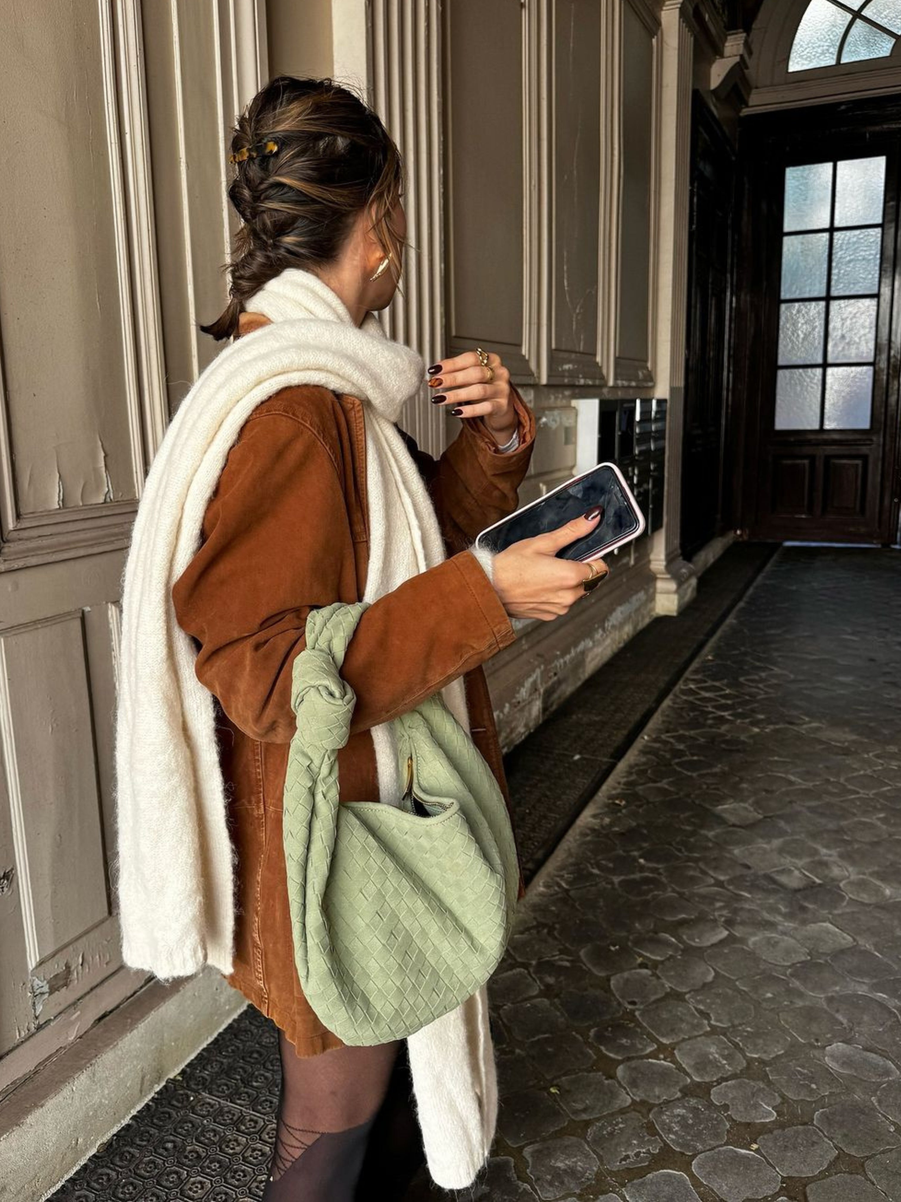 Ava Mittelgroße Wildledertasche