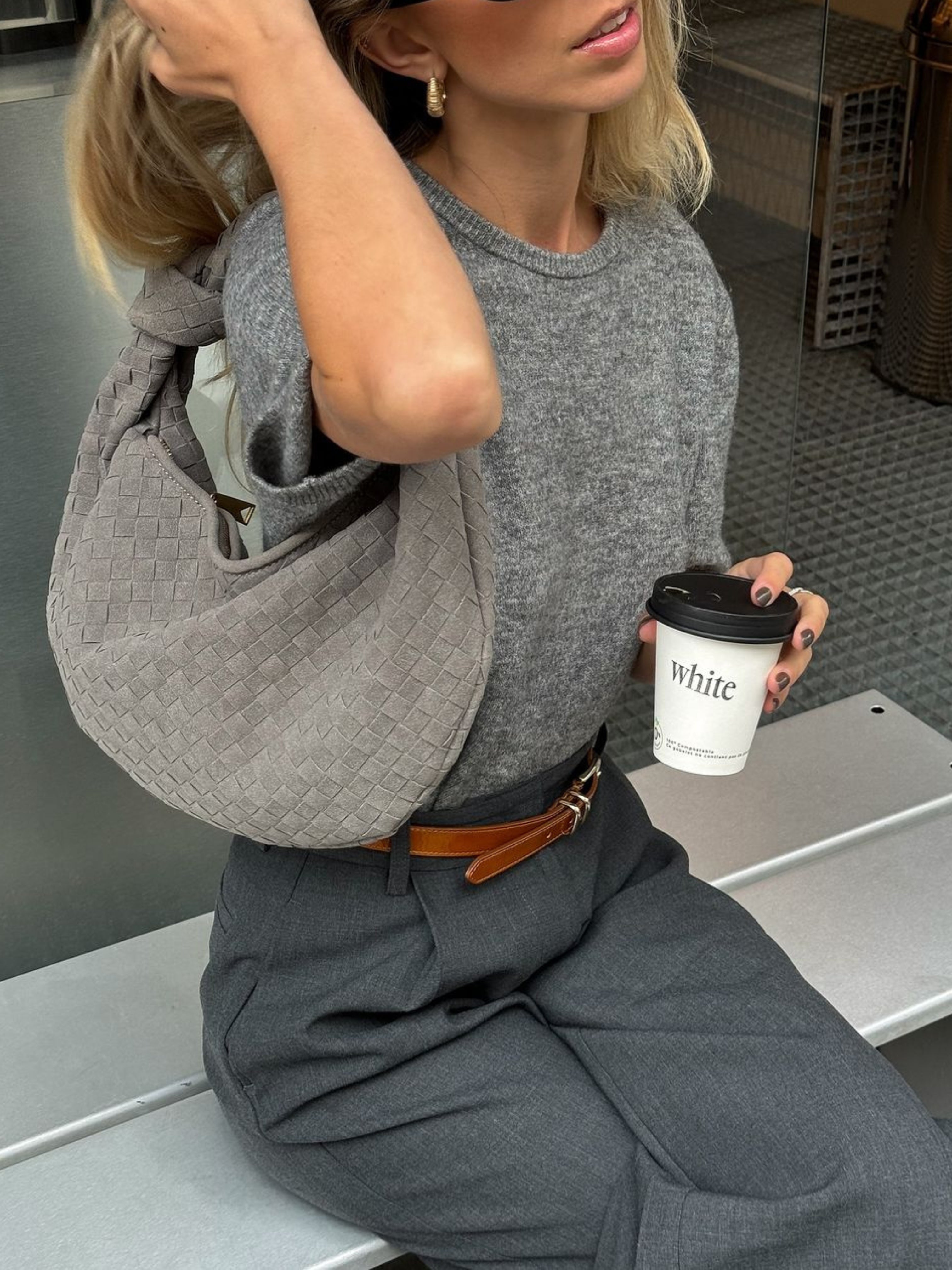 Ava Mittelgroße Wildledertasche