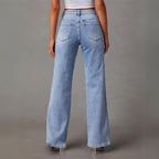 Yara High-Waist Jeans mit weitem Bein