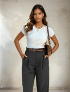Nola – High-Waist Faltenhose