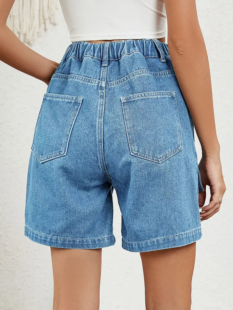 Liv - Cargo Denim Shorts