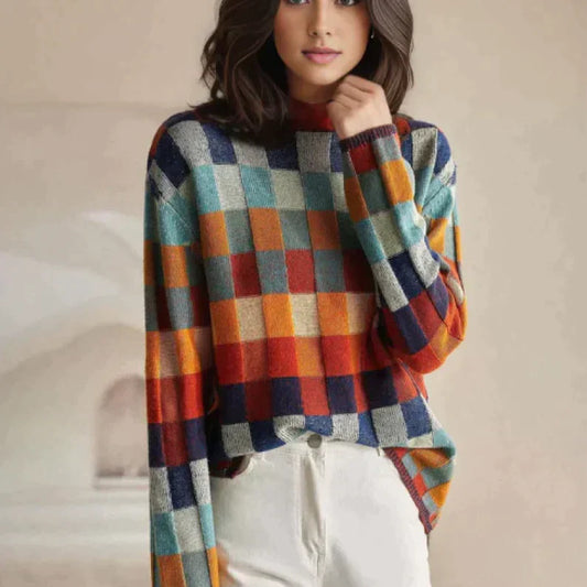 Leila – Damenpullover im Retro-Stil